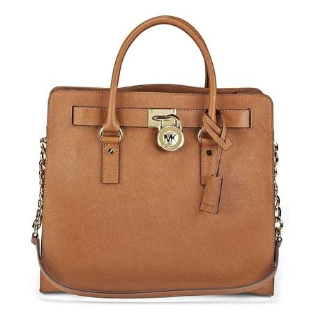 michael kors hamilton satchel handbag in luggage tan|Michael Kors Hamilton bag large.